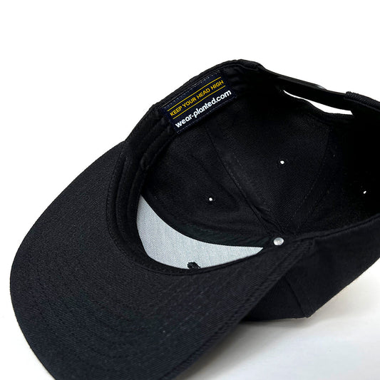 Snapback Hat - Black Planted Patch