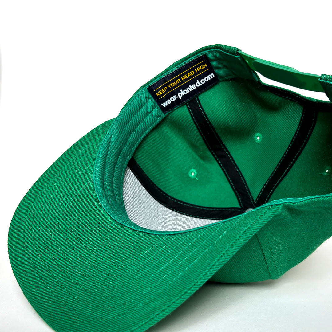 Snapback Hat - Green Head High Patch