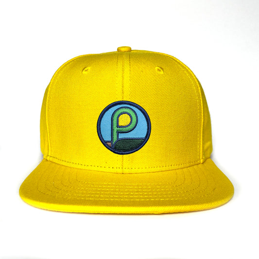 Snapback Hat - Yellow Coin P Patch